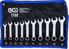 Llaves combinadas cortas 10-19mm Juego de 10 uds. BGS-Alemania