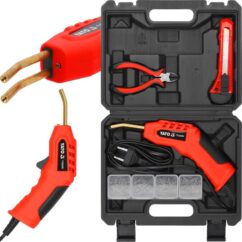 Soldador de plástico 60W 600°C +200 grapas, Kit reparación grietas