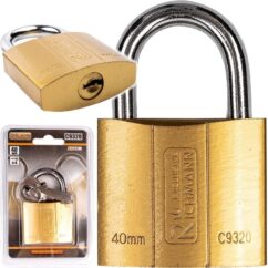 CANDADO DE PESTILLO DE ACERO 40mm 4 LLAVES MACIZO FUERTE RICHMANN