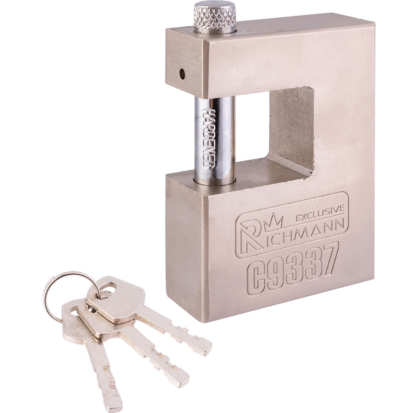CANDADO MODELO ACERO 70mm + 3 LLAVES MACIZO RICHMANN - Imagen 3