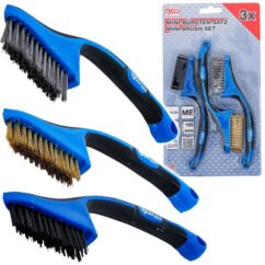 Cepillos nailon, latón, acero 165mm Juego de cepillos 3 uds. BGS-Alemania