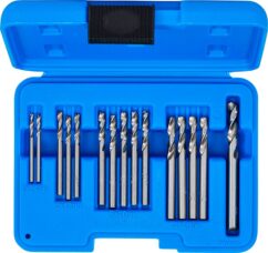 Brocas para remachar 2,4-6,4mm Juego de brocas 15 uds. HSS, BGS-Alemania