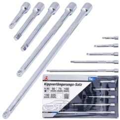 Extensiones basculantes 1/4' 50-225mm Juego de extensiones 5 uds. BGS-Alemania