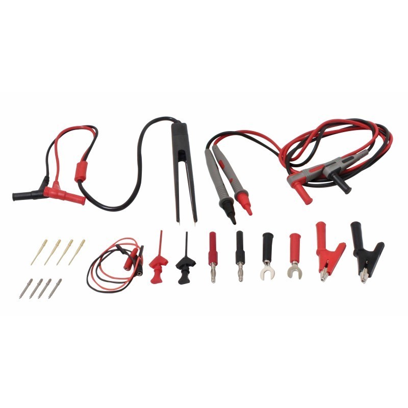 CABLES DE SONDA DE MEDICIÓN PARA LOS CABLES DEL MEDIDOR JUEGO DE SONDAS CON PINZAS COCODRILO 21en1 - Imagen 3
