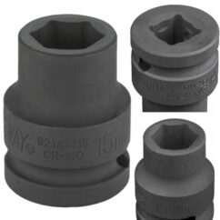 Vaso de impacto Jonnesway de 6 puntos y 1/2" Easy Fit de 15 mm