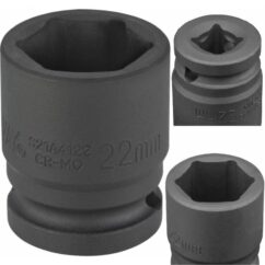 Vaso de impacto Jonnesway de 6 puntos y 1/2" Easy Fit de 22 mm