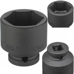 Vaso de impacto Jonnesway de 6 puntos y 1/2" Easy Fit de 32 mm