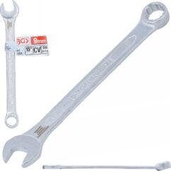 Llave combinada de 9 mm, cromada, 12 puntas BGS-Alemania