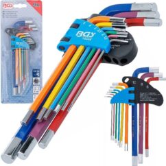 Llaves allen 1,5-10mm 9 uds. largo de 6 lados BGS-Alemania