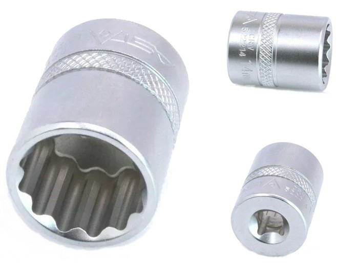 VASO 12 MM LLAVE DE VASO 1/4' 12 ÁNGULOS ASTA